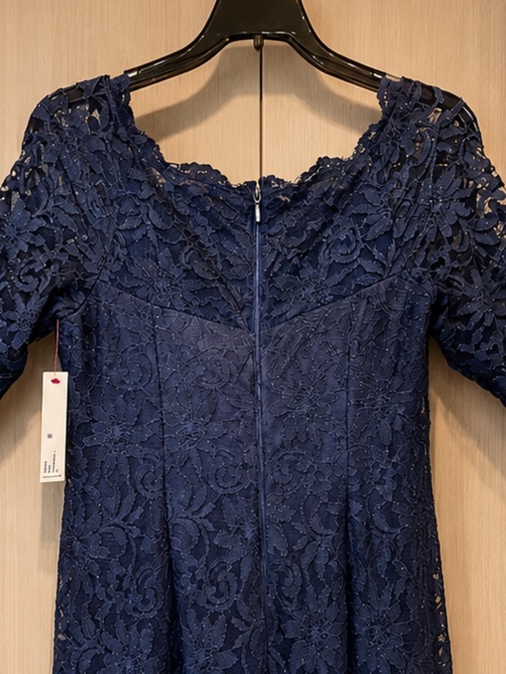 Navy Blue Lace Formal Mermaid Gown Mother Bride Off Shoulder Dress DECODE 1.8 - Picture 15 of 16